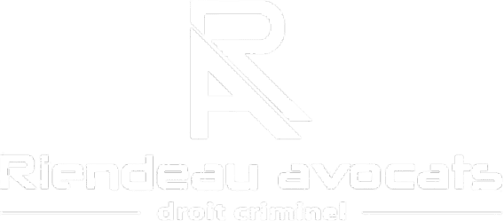 Logo blanc de Riendeau Avocats- Droit criminel